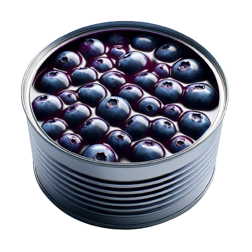 Canned blueberry pie filling