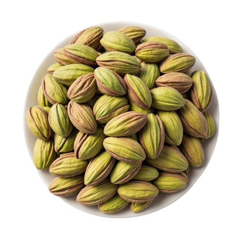 Dry roasted salted pistachio nuts