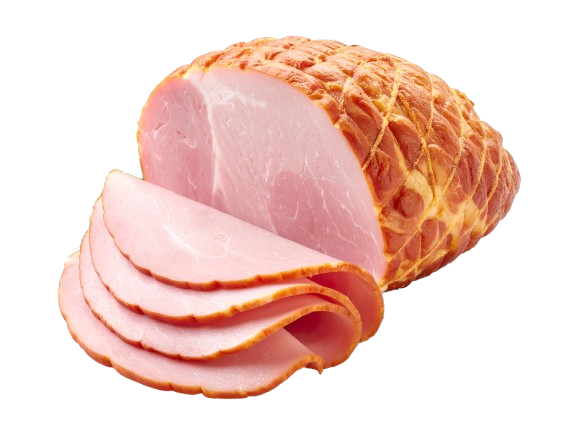 Spiral-sliced, bone-in ham