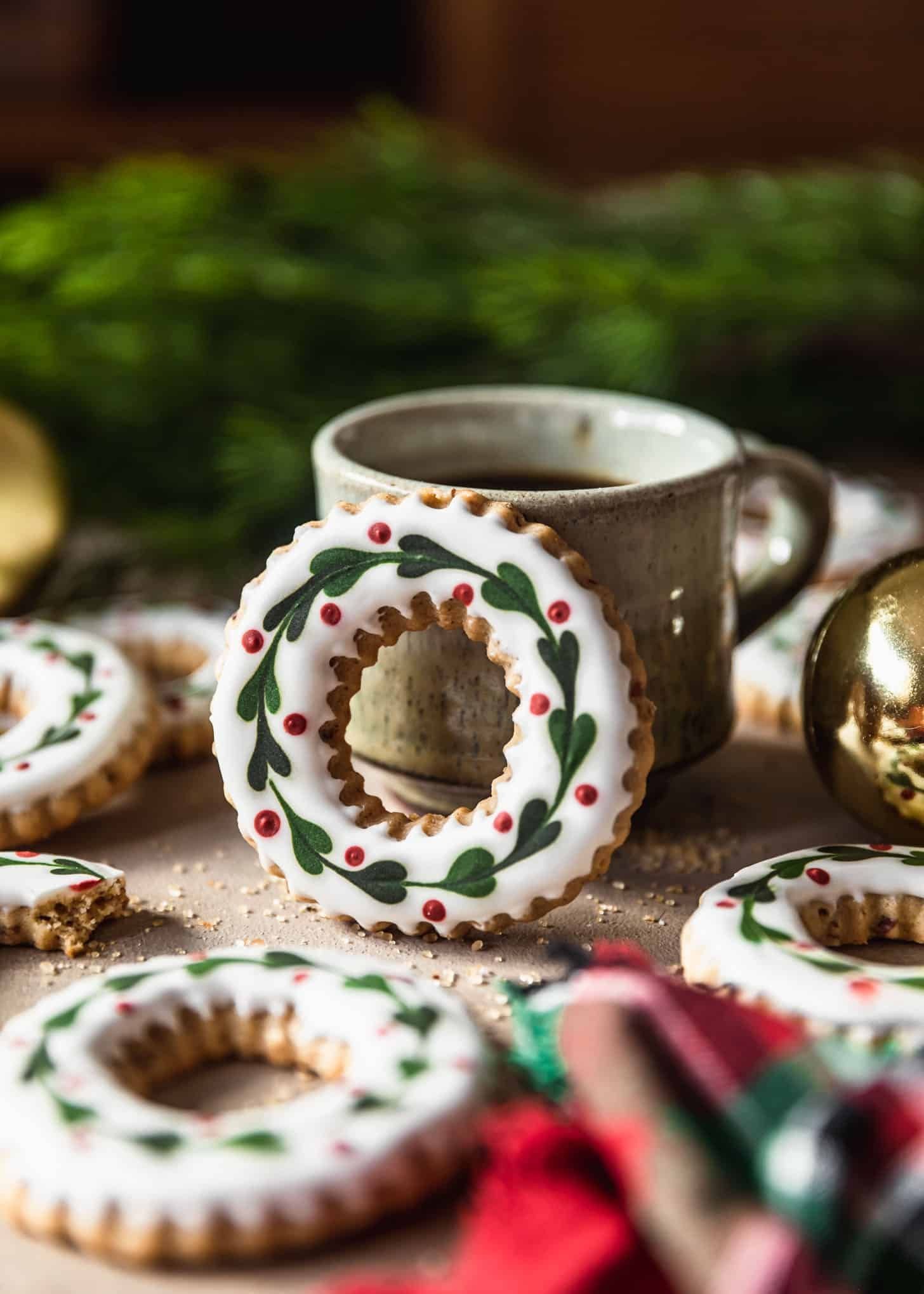 Pecan Sugar Cookies With Maple Icing