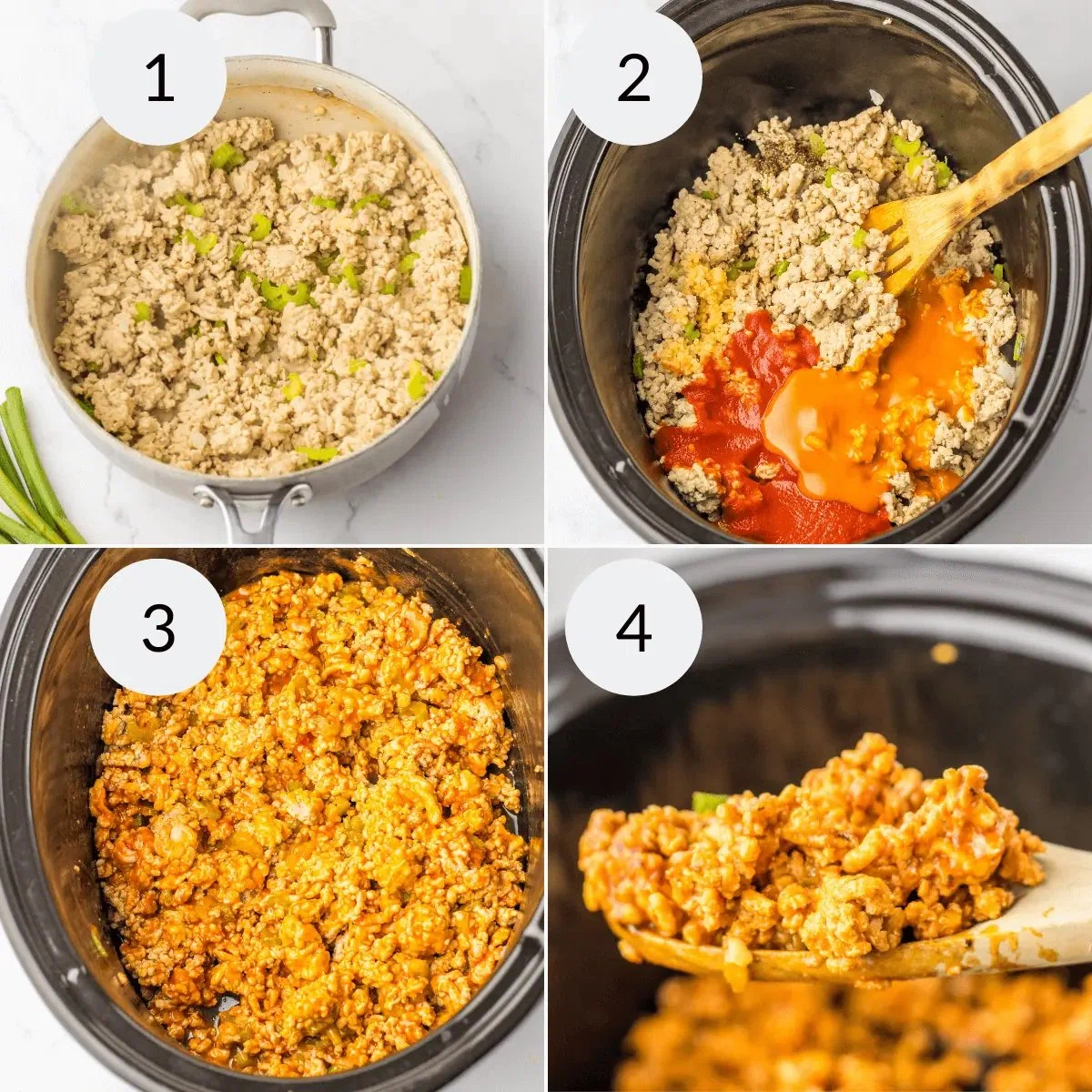 Slow Cooker Buffalo Chicken Sloppy Joes