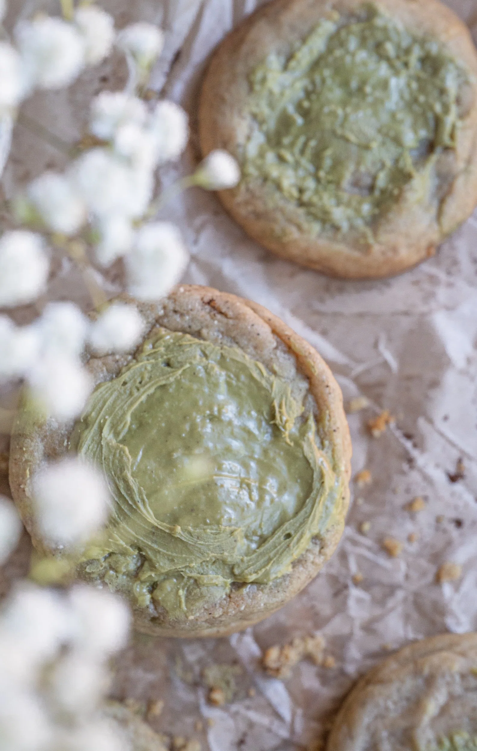 Bakery-Style Brown Butter Pistachio Latte Cookies
