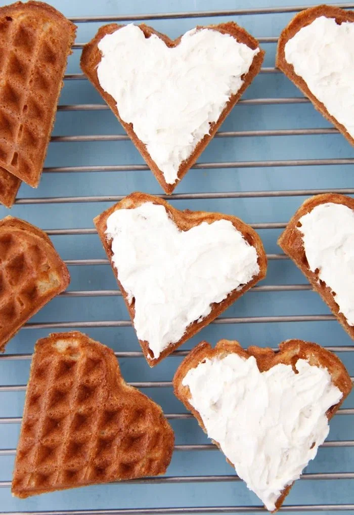 Strawberry Cream Cheese Waffle Sandwiches