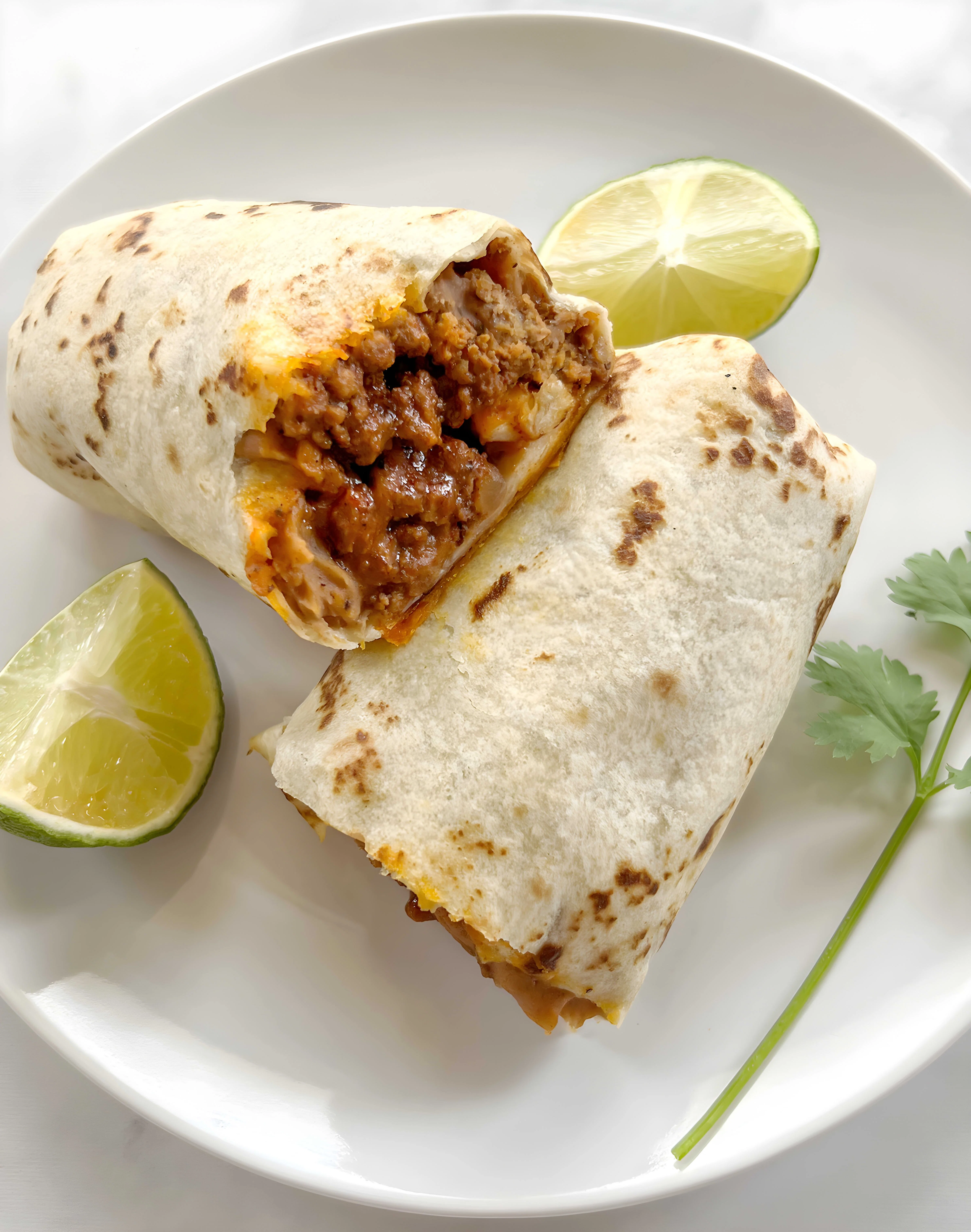 Baked Beef Chimichangas