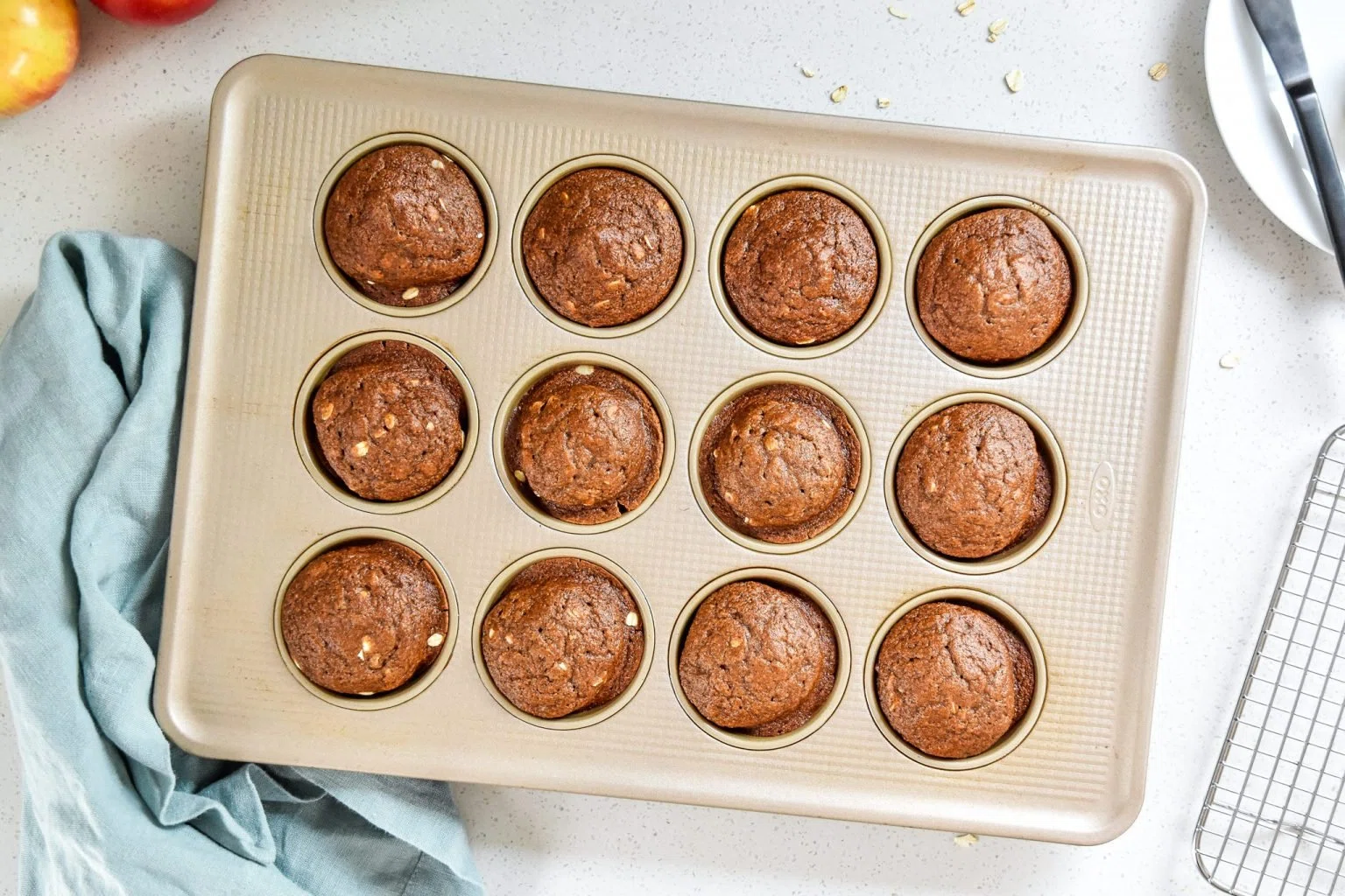 Oatmeal Applesauce Blender Muffins