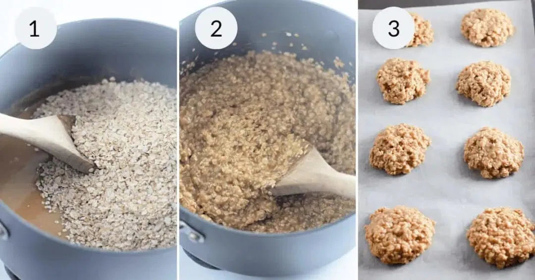 No Bake Peanut Butter Oatmeal Cookies