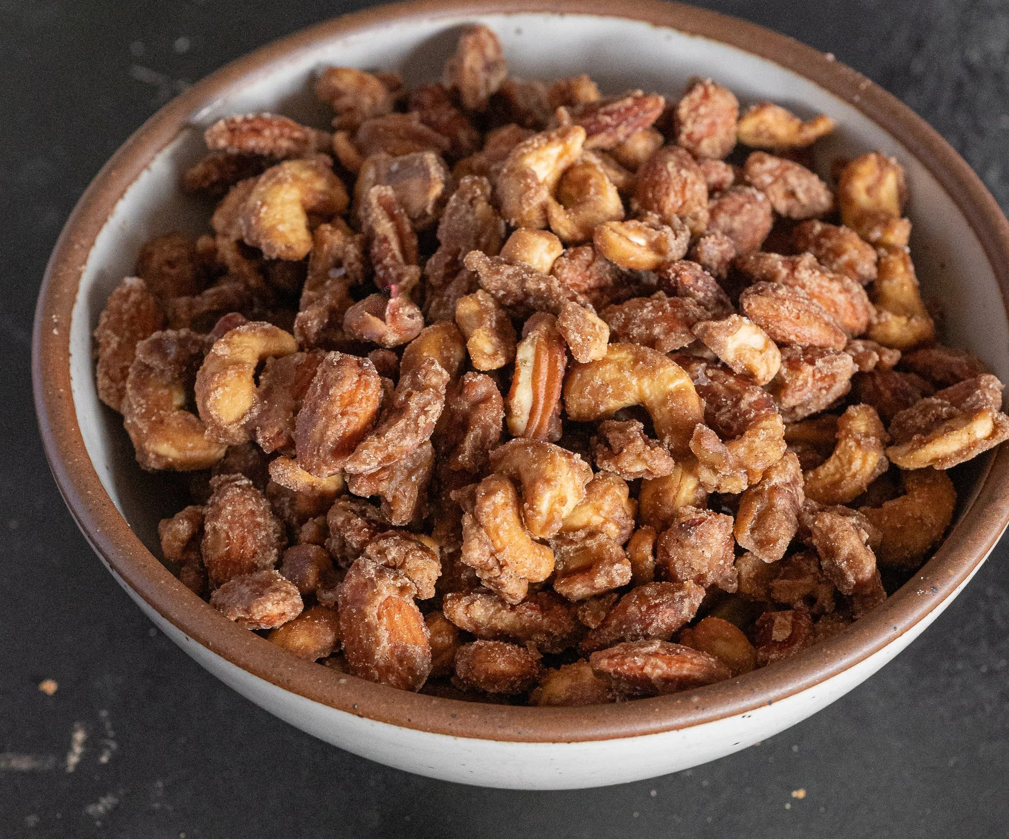 Brown Butter Maple Glazed Nuts