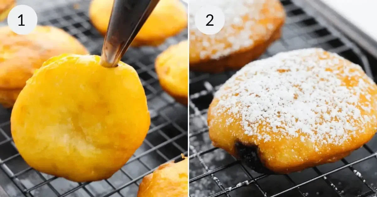 Raspberry Jelly Biscuit Donuts