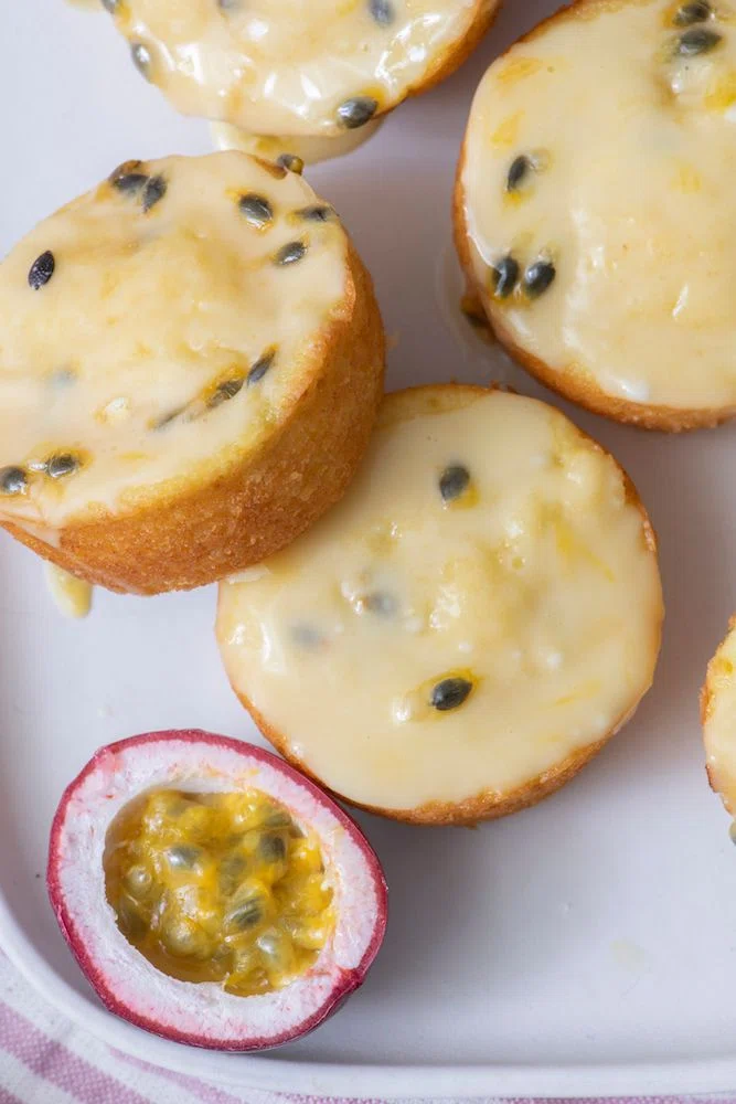 Passionfruit Pound Cake Muffins