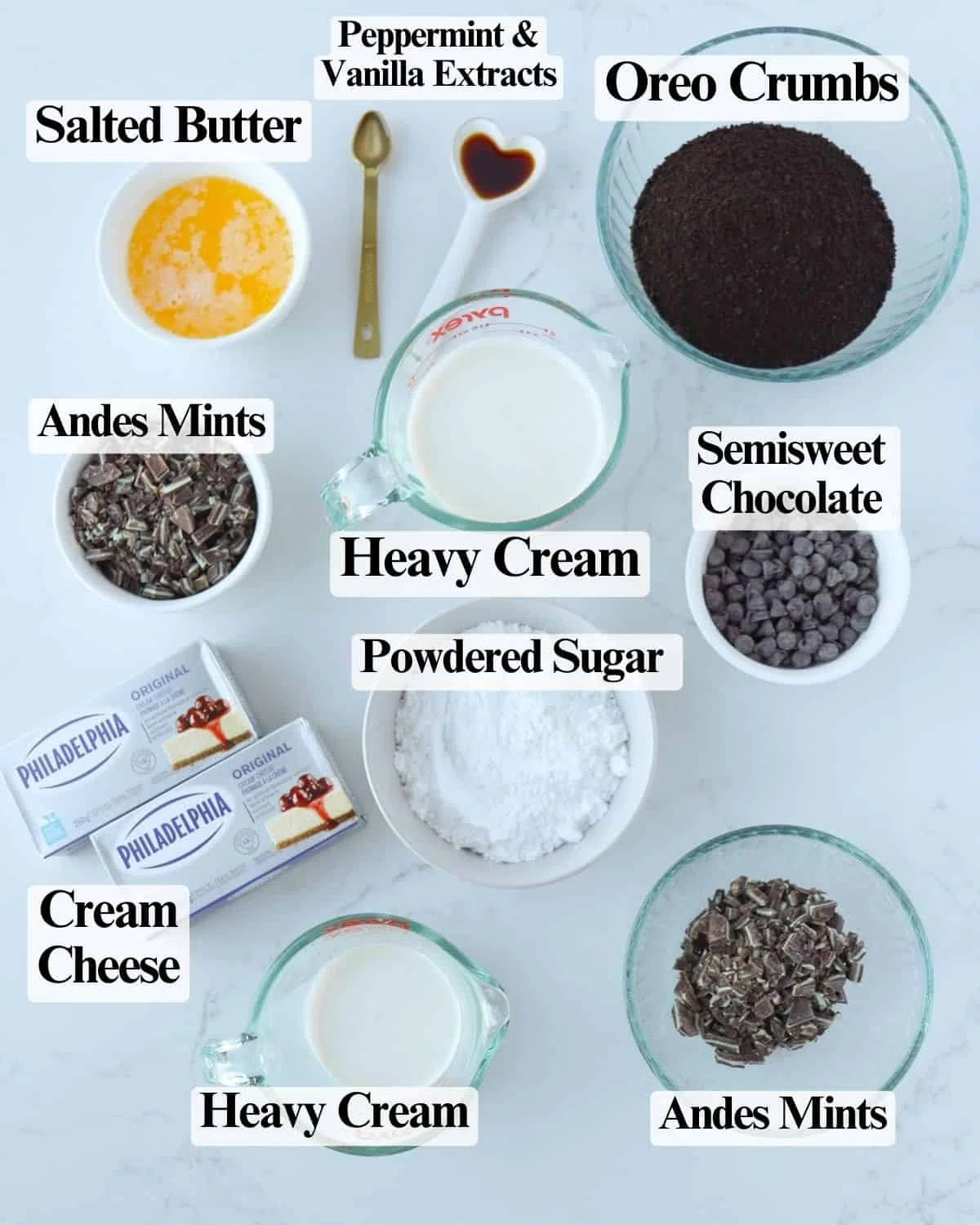 Andes Chocolate Mint Cheesecake (no-bake)