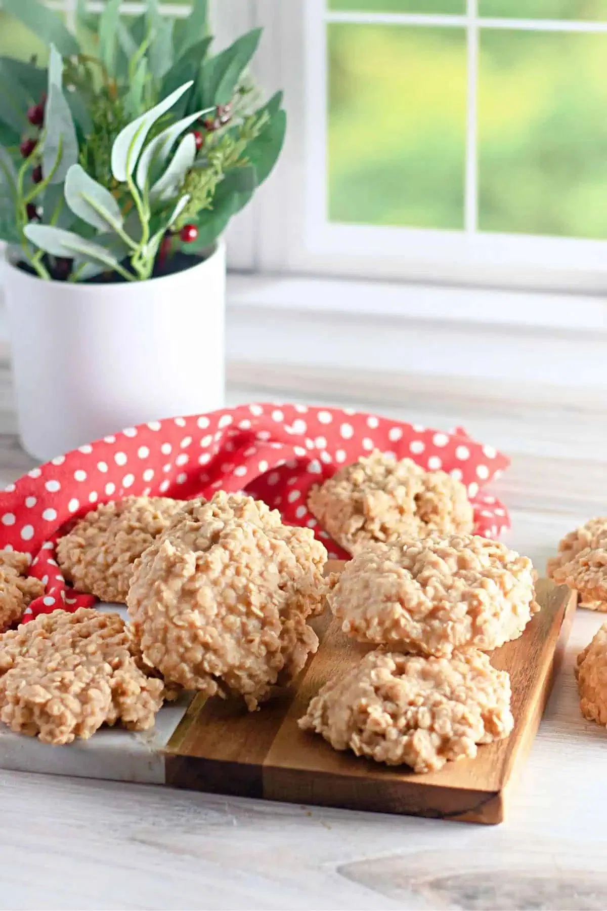 No Bake Peanut Butter Oatmeal Cookies