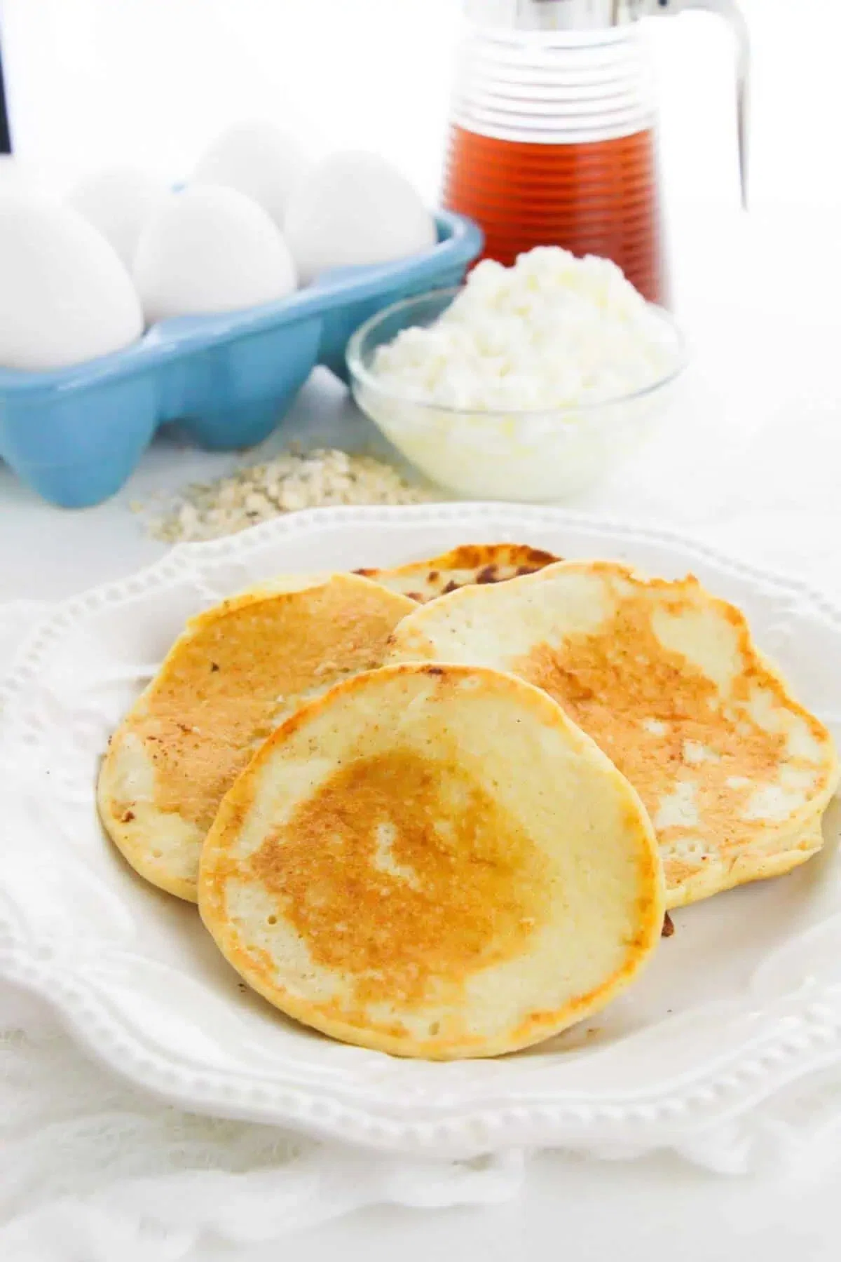 Cottage Cheese Oat Pancakes