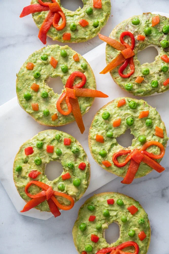 Christmas Bagel Wreaths