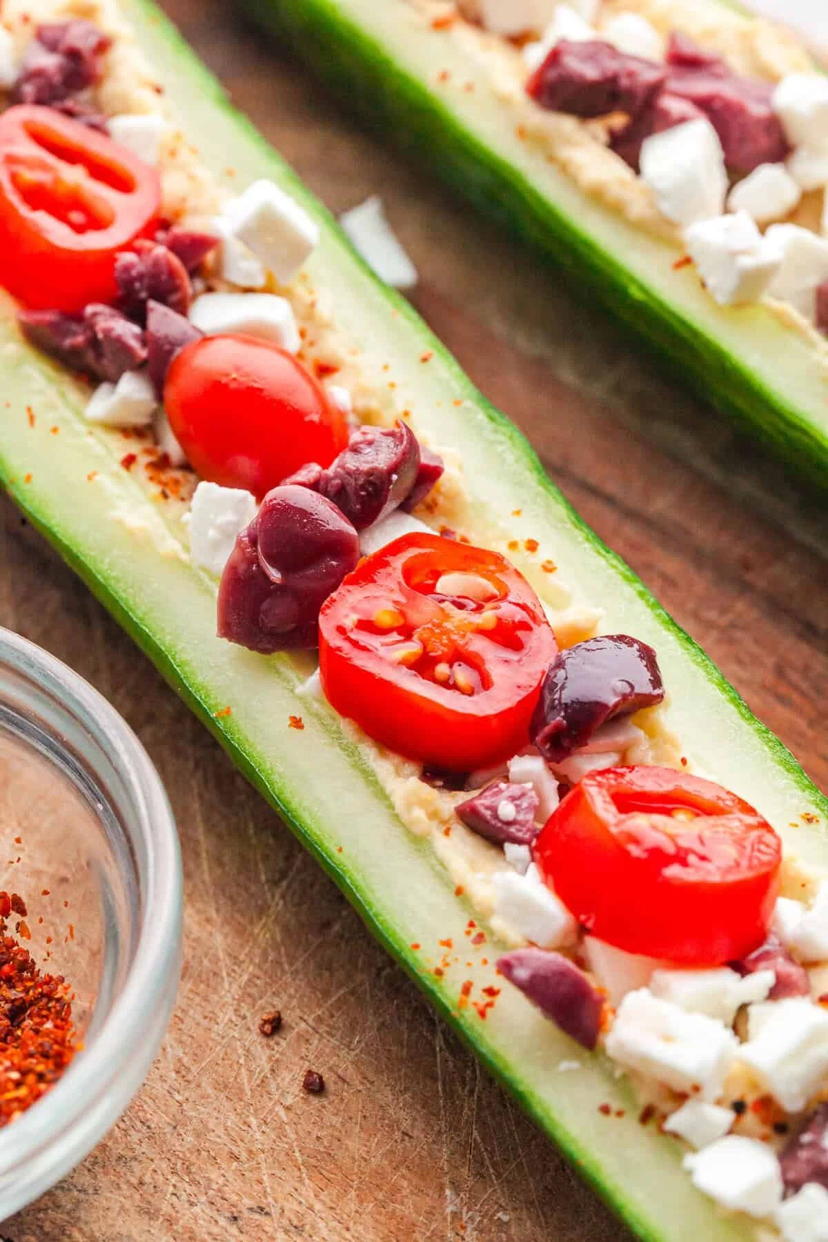 Mediterranean Stuffed Cucumber Cups