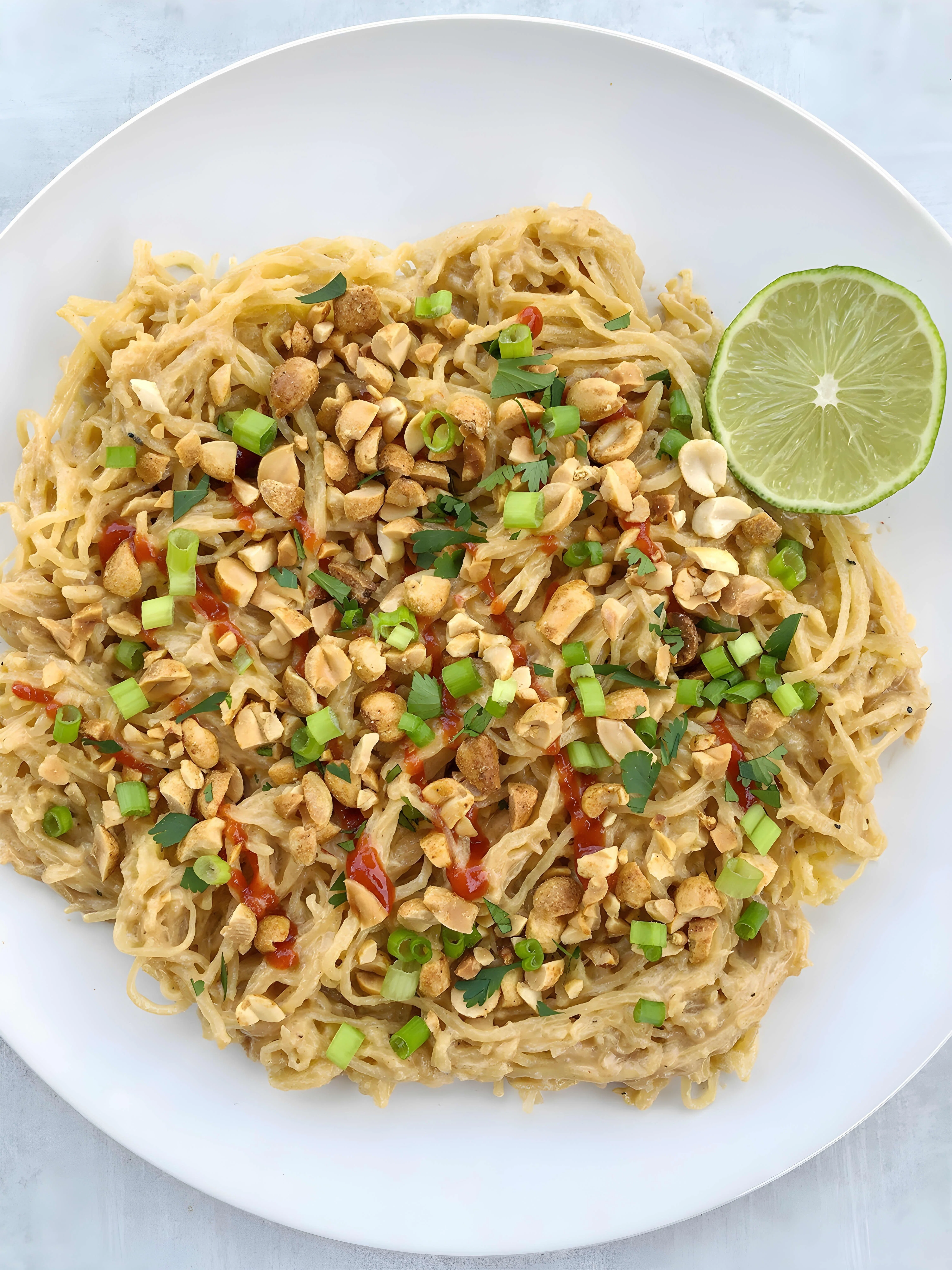 Spaghetti Squash with Peanut Sauce