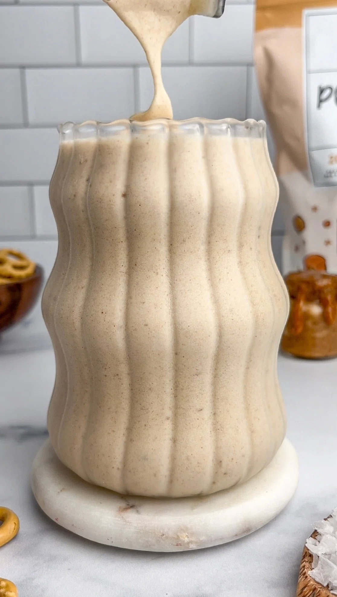 Salted Caramel Pretzel Protein Smoothie