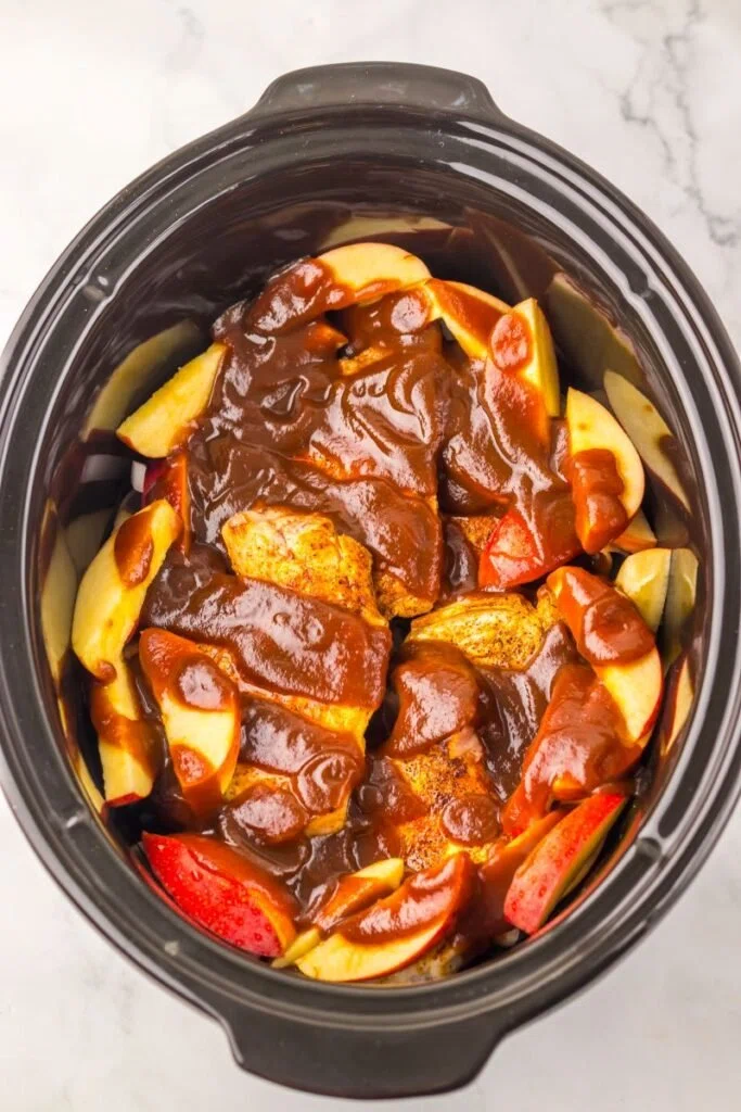 Slow Cooker Apple Butter Pork Chops