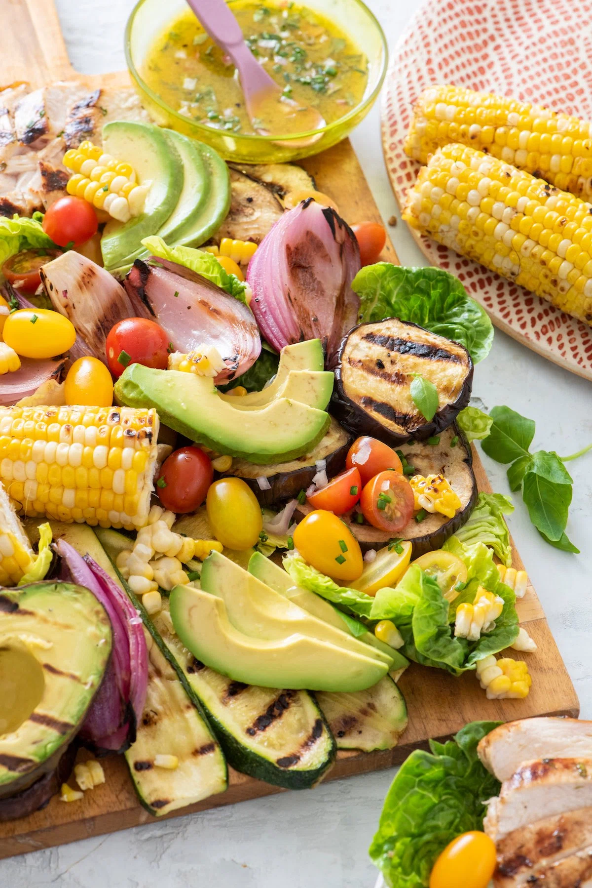 Grilled Chicken, Vegetable and Avocado Salad
