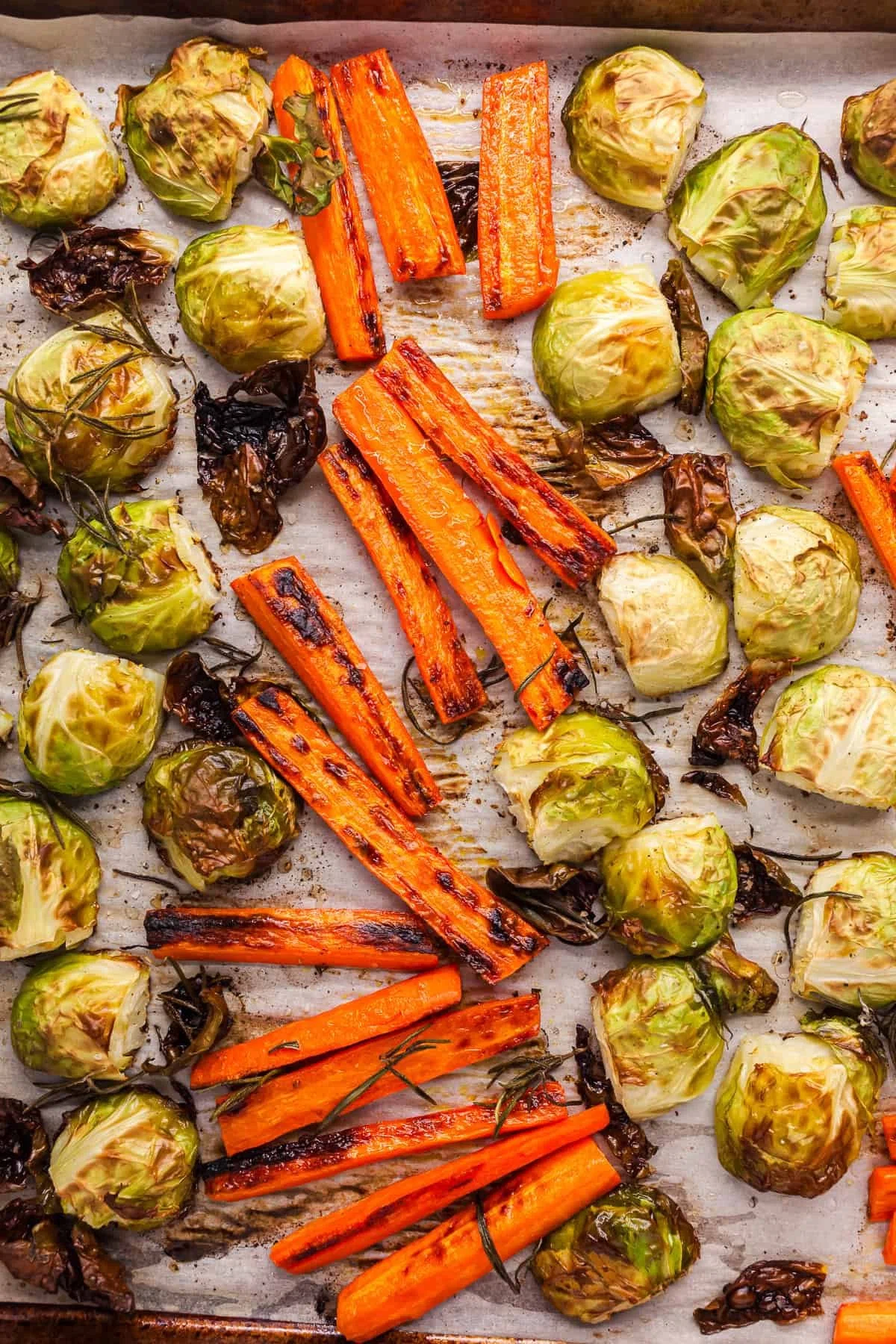 Roasted Brussels Sprouts and Carrots