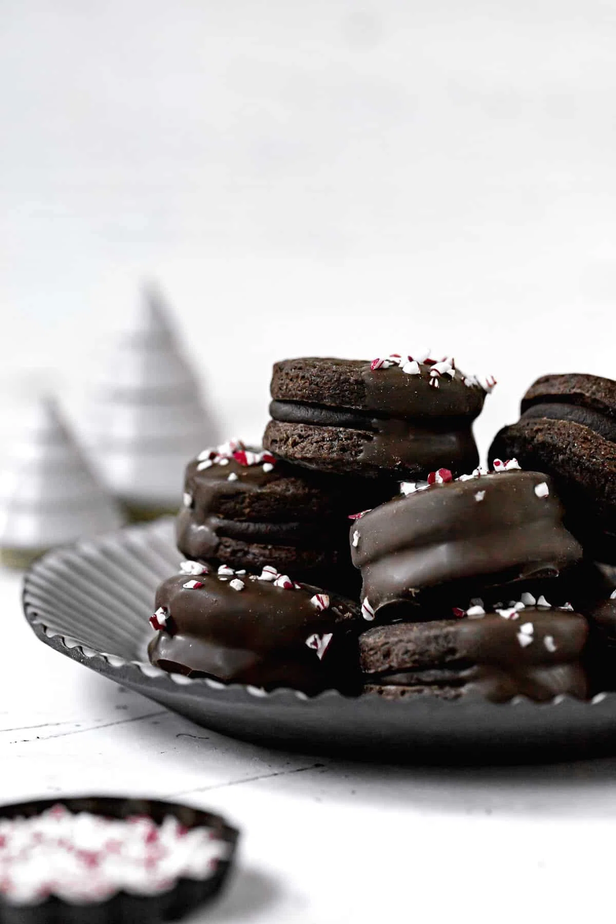 Chocolate Peppermint Sable Cookies