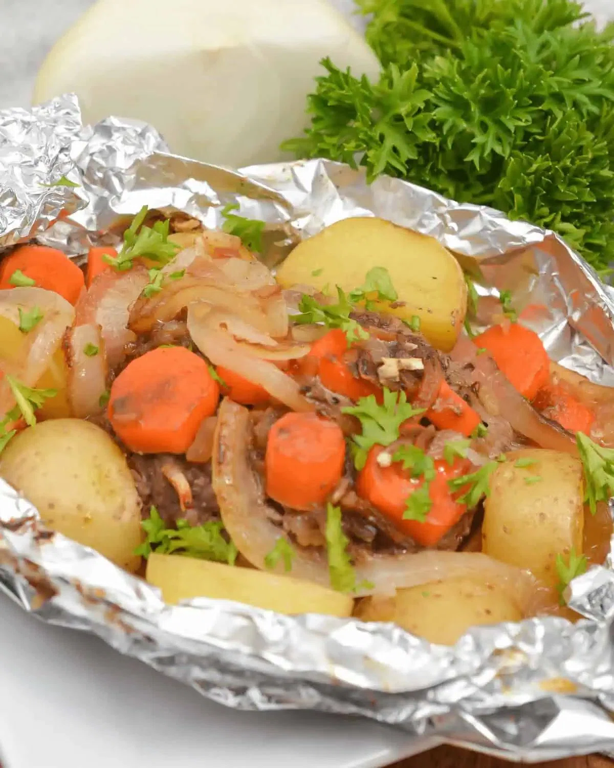 Beef and Vegetable Hobo Dinner