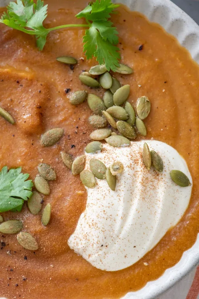 Spiced Carrot Cauliflower Soup