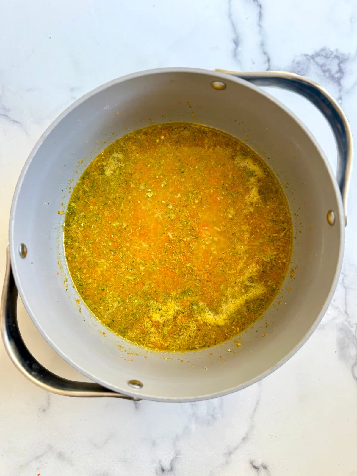 Carrot, Broccoli and Cheese Orzo