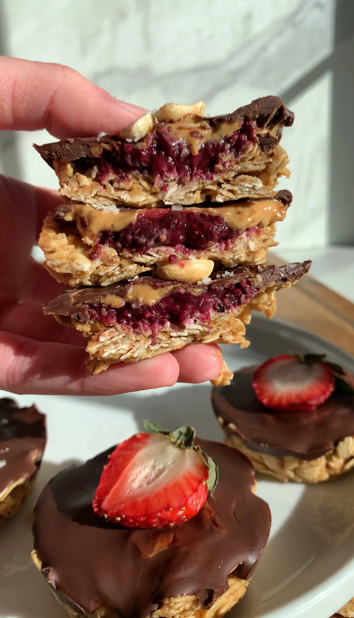 Peanut Butter & Jelly Oat Cups