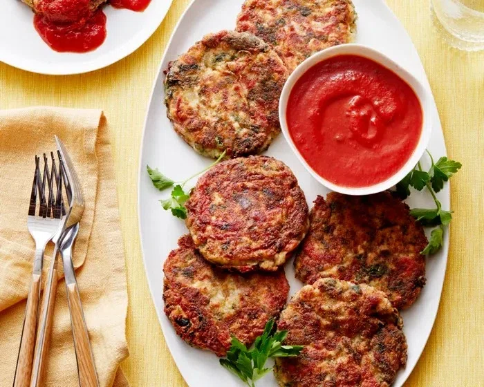 Spinach & Roasted Red Pepper Tofu Croquettes