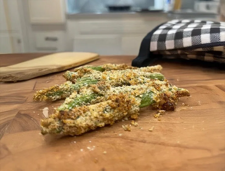 Crispy Baked Green Bean Fries with High-Protein Ranch