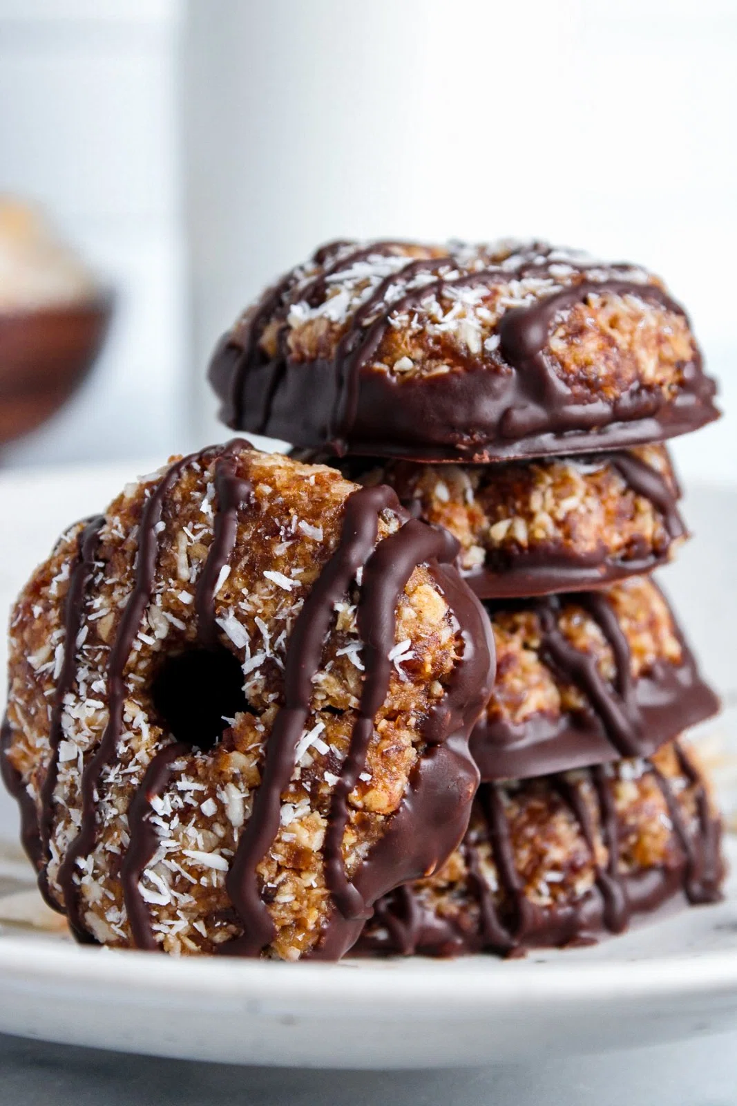 Healthy No-Bake Samoa Cookies