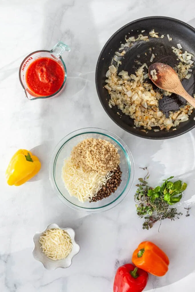 Lentil Stuffed Peppers