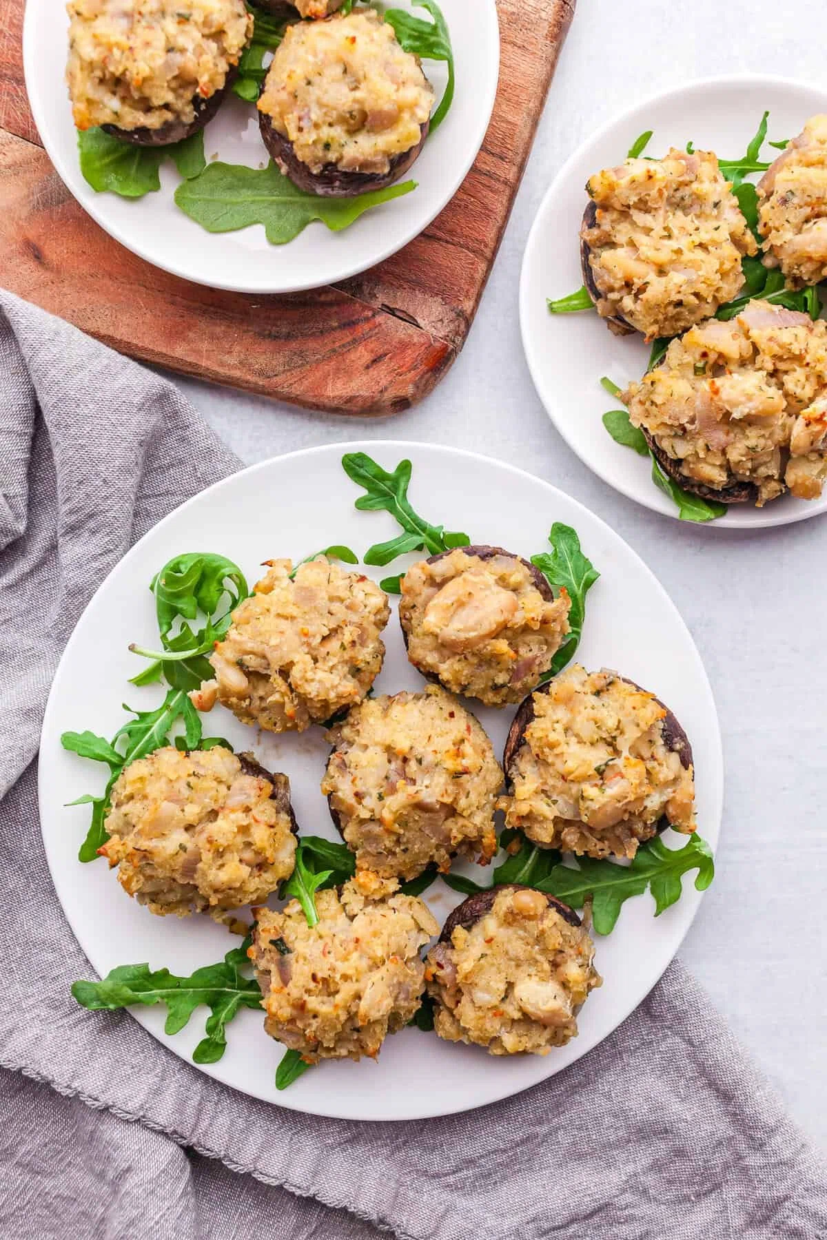 White Bean Stuffed Mushrooms Recipe