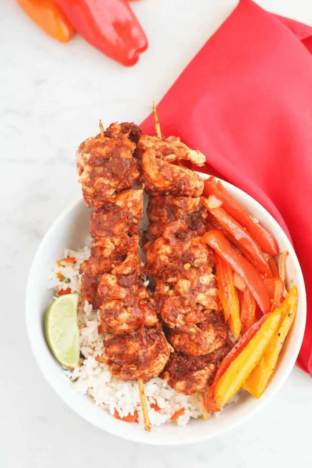 Chipotle Oven Chicken Kabobs