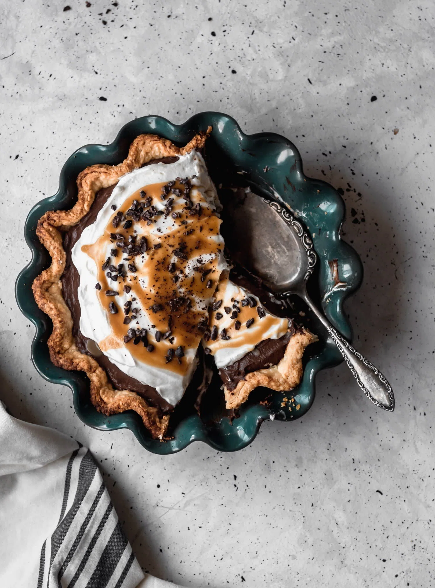 Chocolate Cream Pie + Bourbon Butterscotch