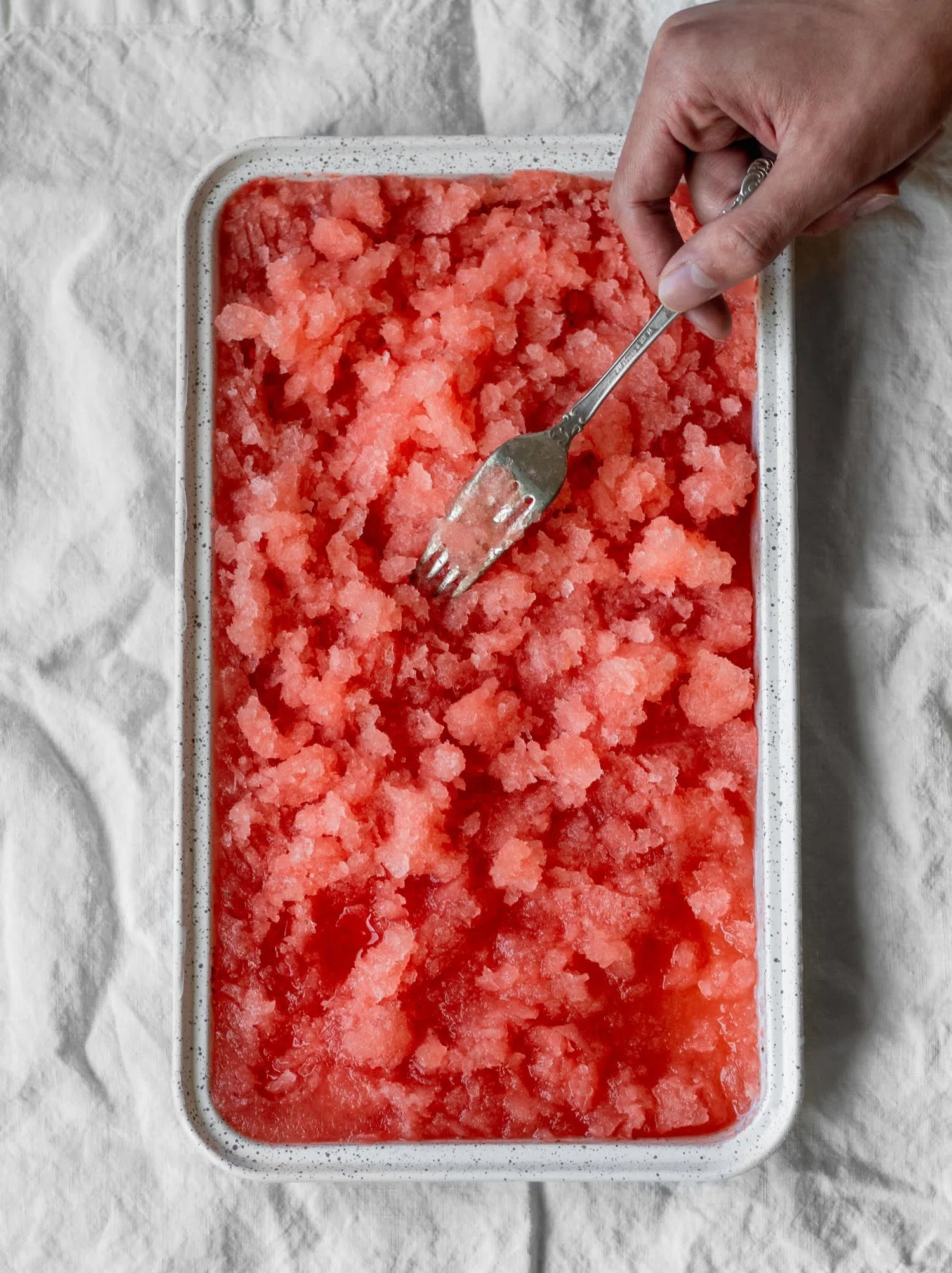 Strawberry Aperol Spritz Granita