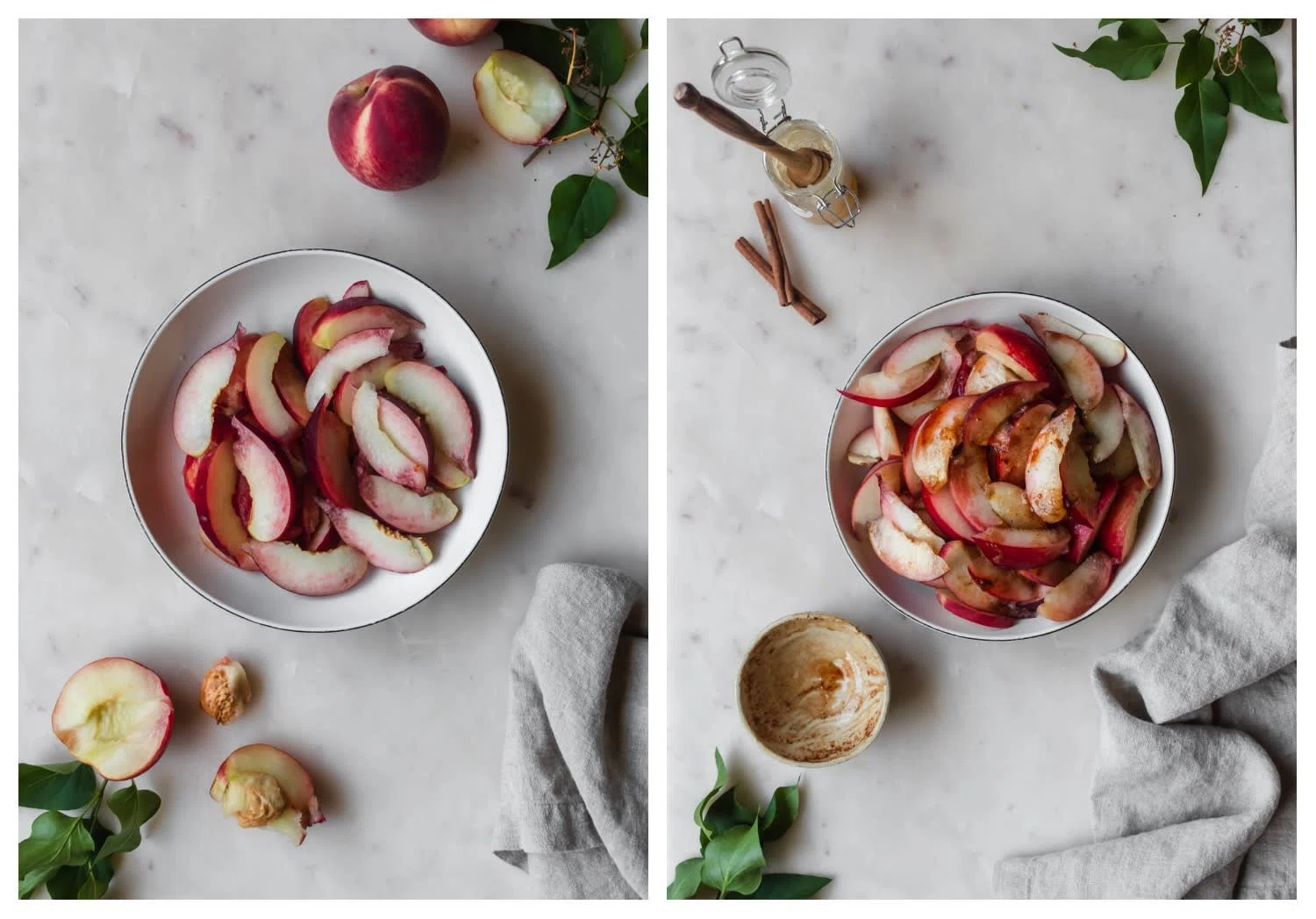 Baked Peaches With Honey & Ginger