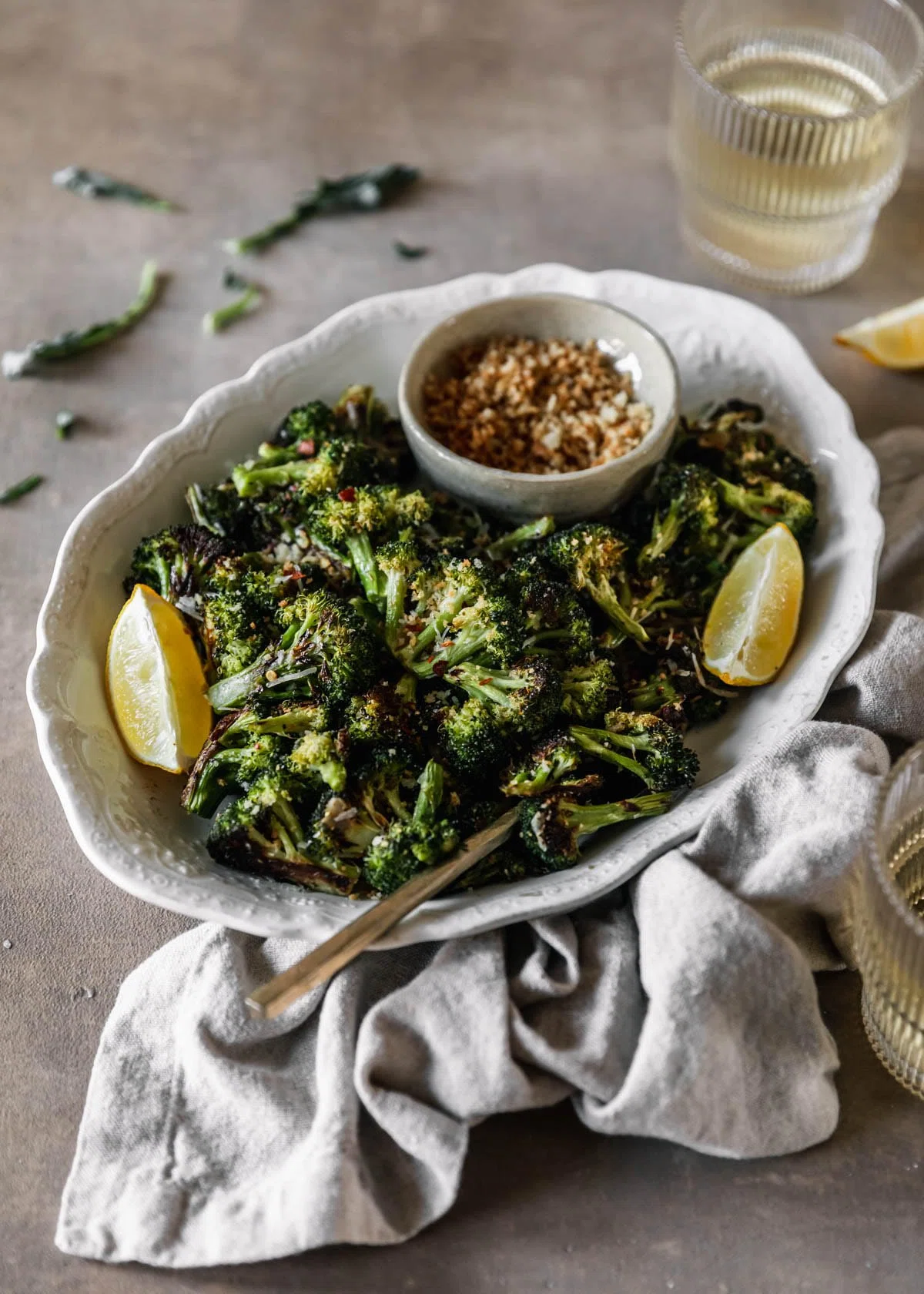Charred Broccoli With Breadcrumbs & Pecorino