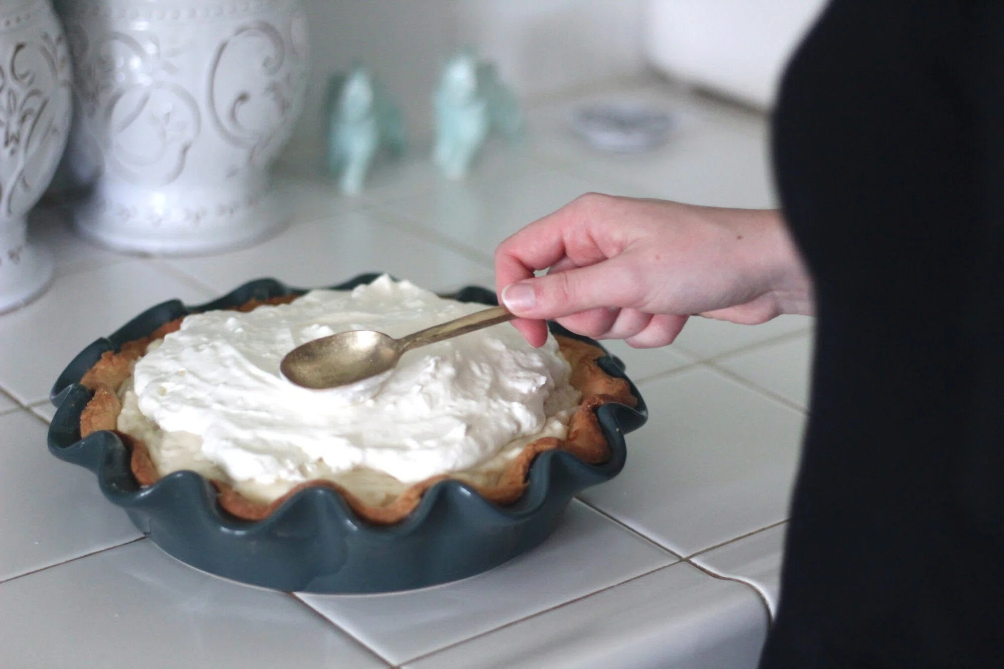 Coconut Cream Pie With Macadamia Nut Caramel