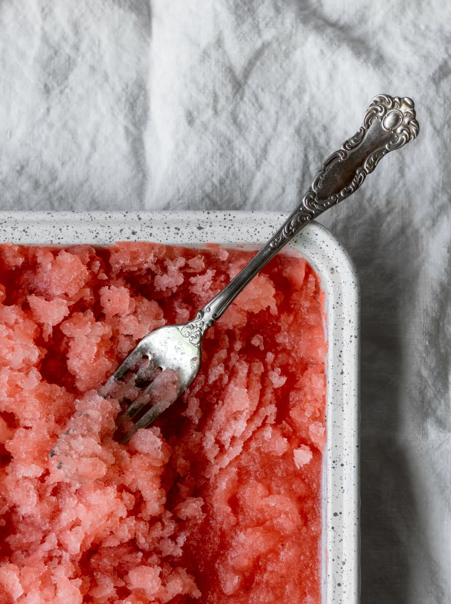 Strawberry Aperol Spritz Granita