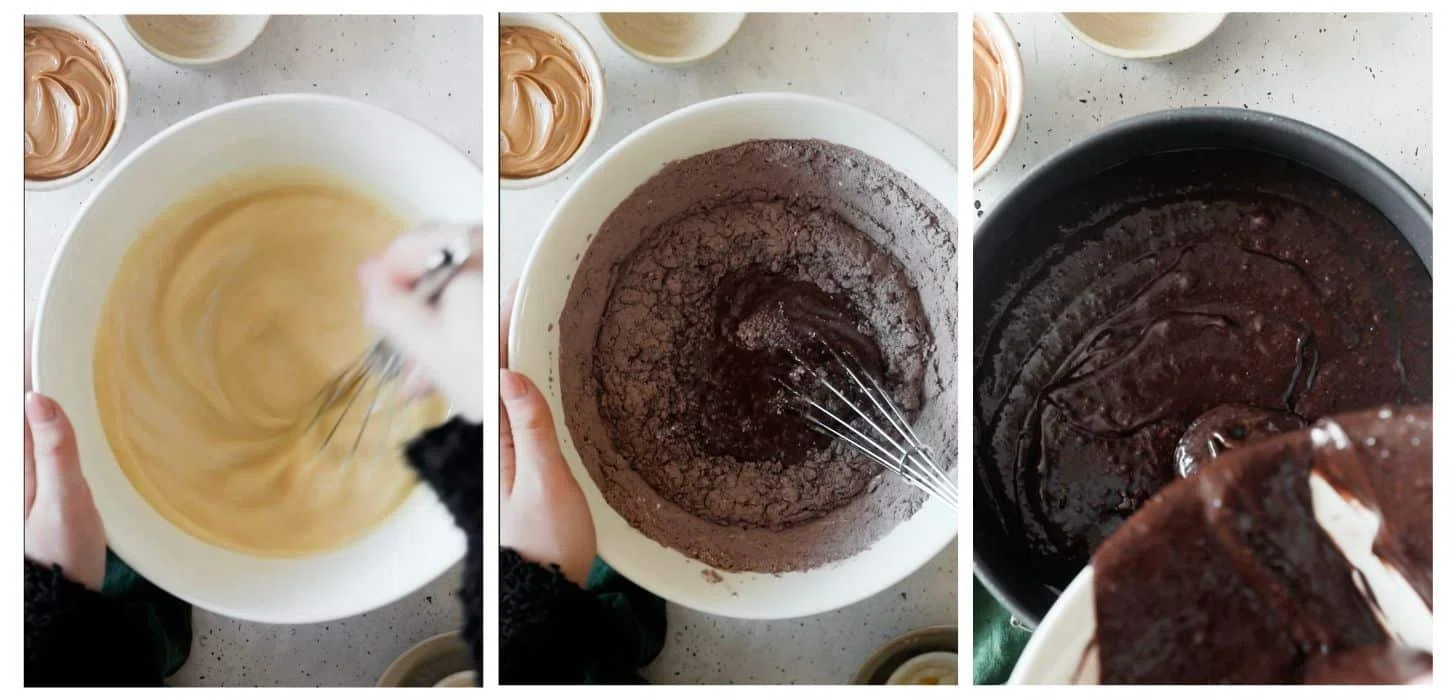 Malted Chocolate Cake With Peanut Butter Frosting