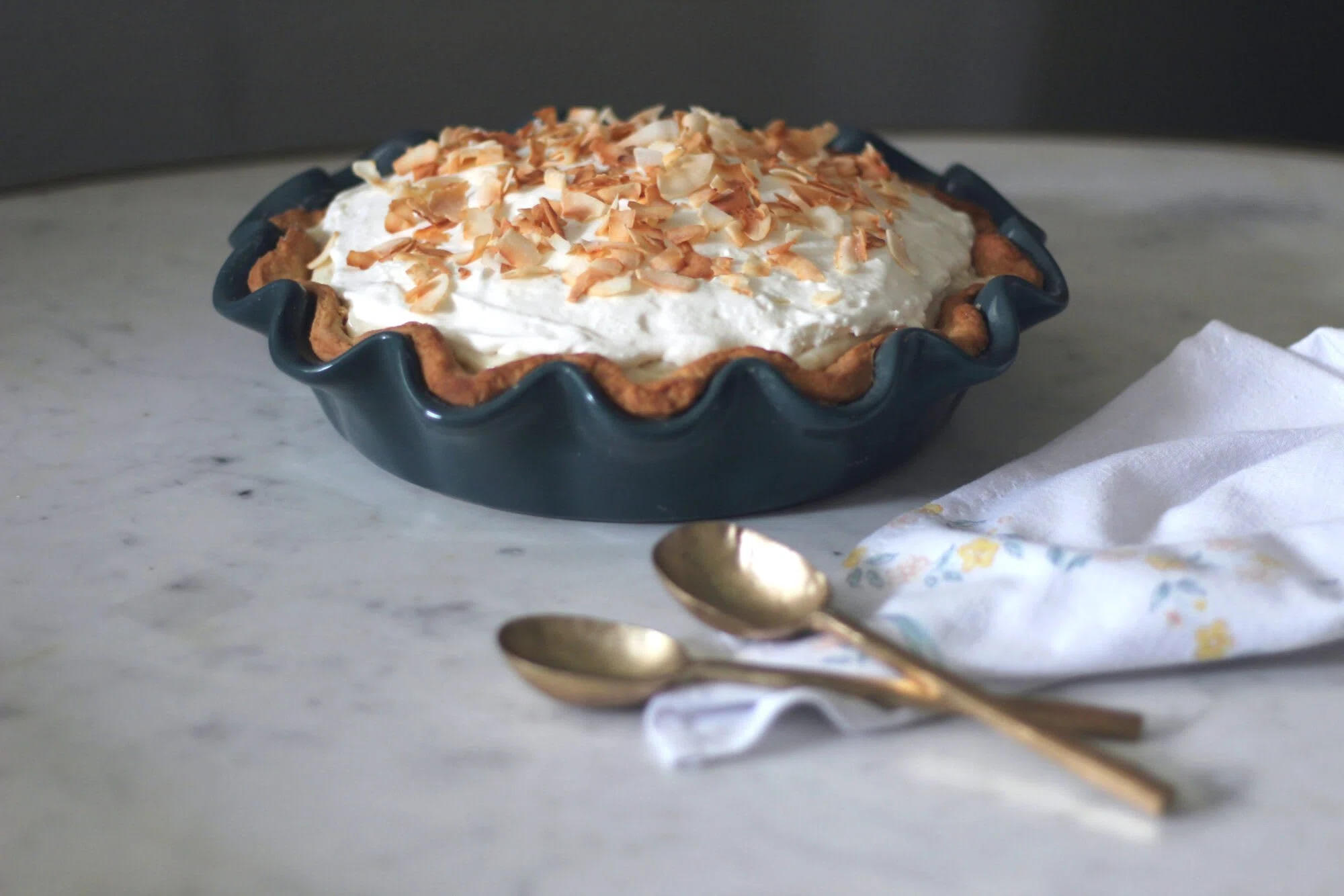 Coconut Cream Pie With Macadamia Nut Caramel