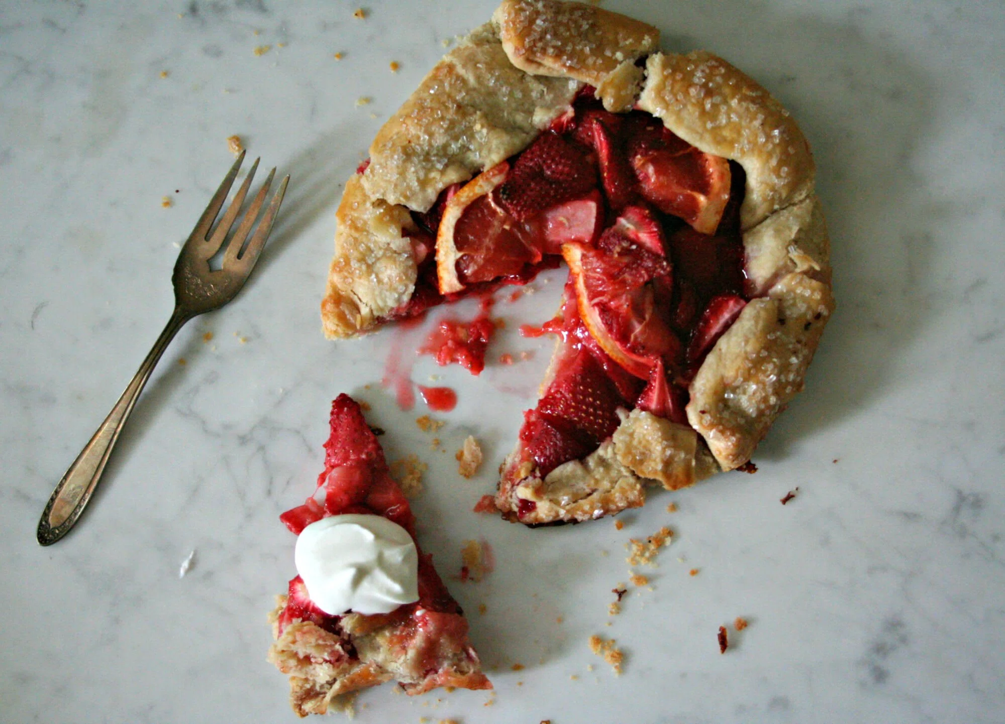 Strawberry And Grapefruit Galette