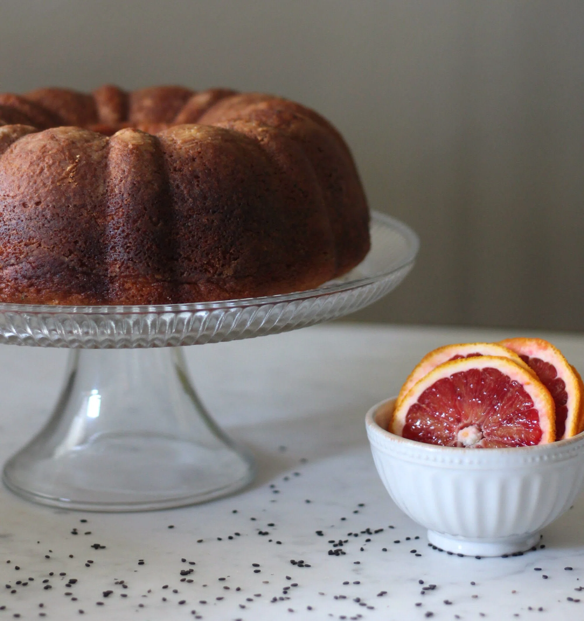 Black Sesame + Blood Orange Pound Cake