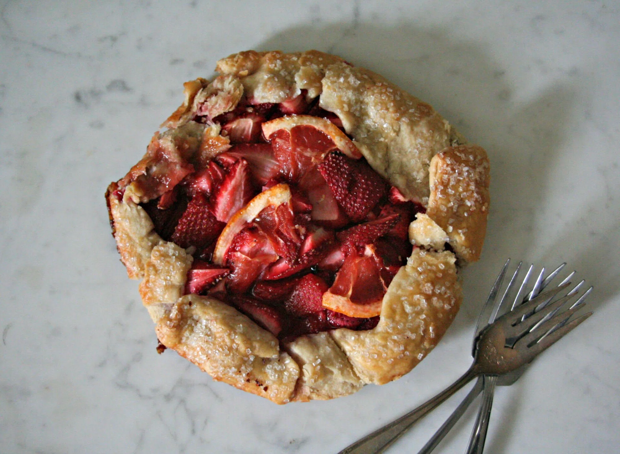 Strawberry And Grapefruit Galette