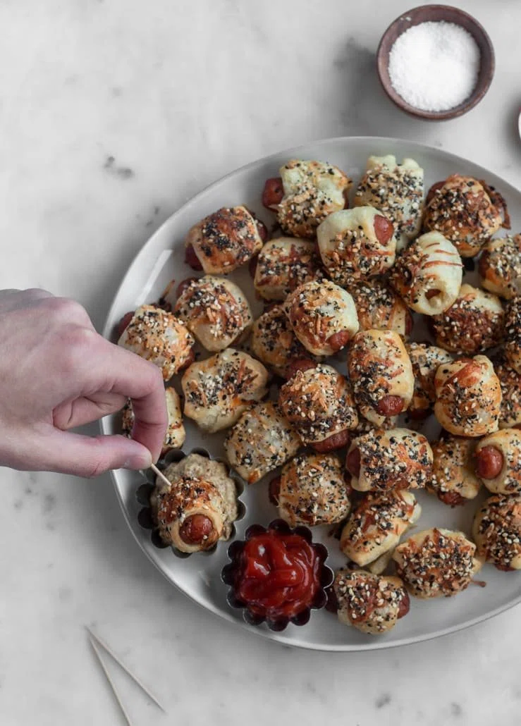 Pigs In A Blanket With Everything Seasoning & Parmesan