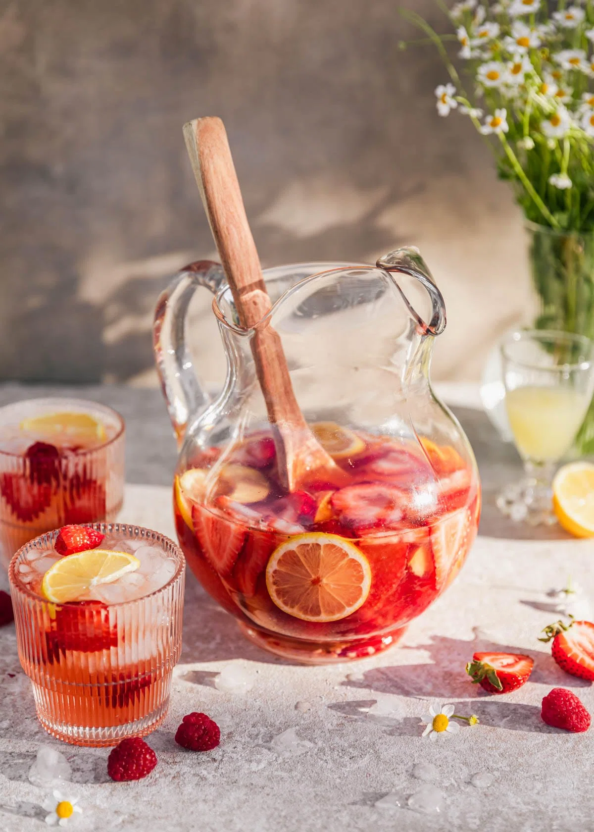 Rosé Sangria With Berries & Lemon