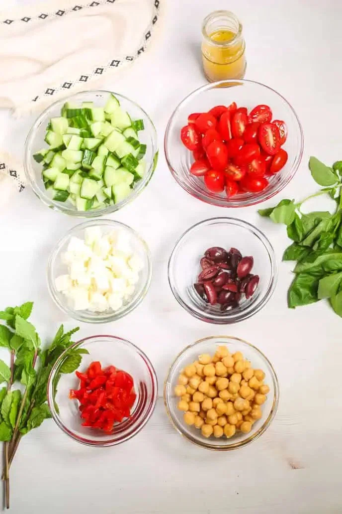 Chickpea Feta Salad