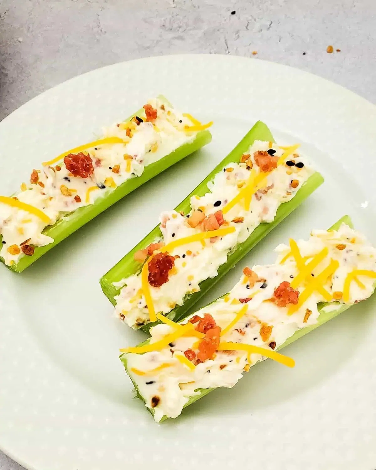 Bacon and Cream Cheese Stuffed Celery