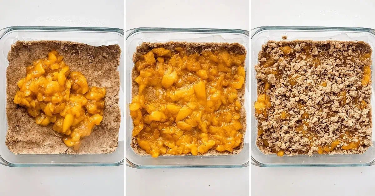 Peach Bars with Crumb Topping